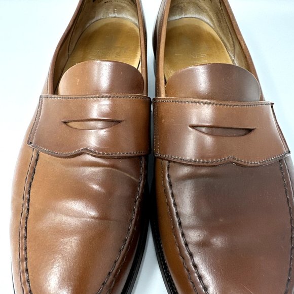 Crockett & Jones GENUINE CORDOVAN penny loafers shoes Size 9 E leather shoe Tree - Picture 15 of 15